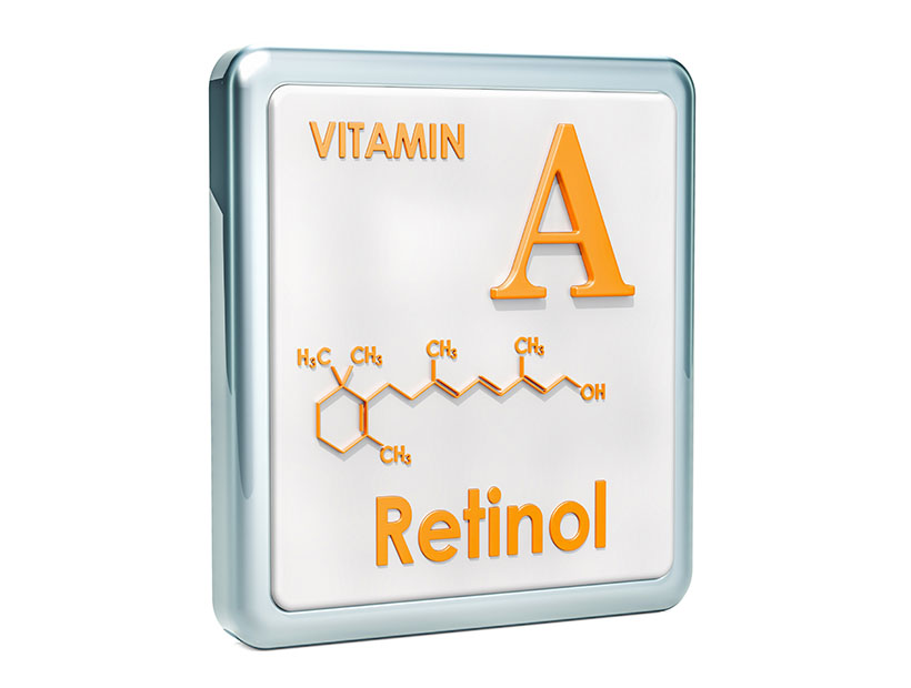 Vitamin,A,,Retinol.,Icon,,Chemical,Formula,,Molecular,Structure,On,White Salud de la Piel